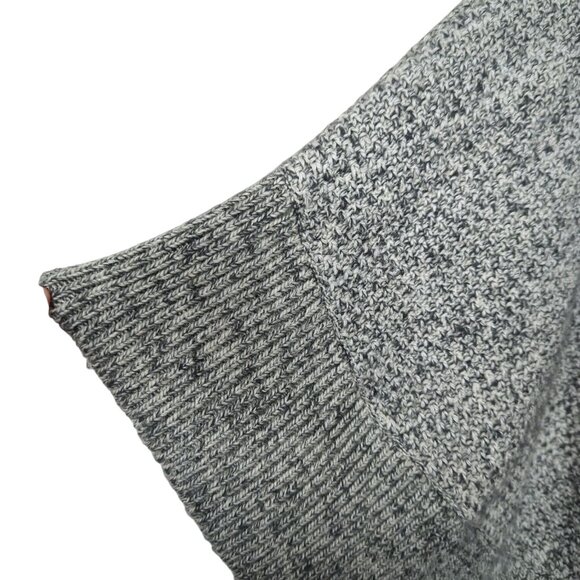Brixton Ivy Gray Marled Knit Cowl Neck Poncho Sweater S/M Women’s Oversized - Picture 4 of 10